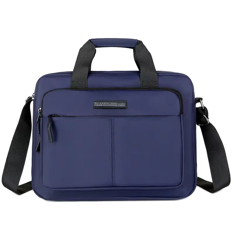 New Men'S Large-Capacity Horizontal Shoulder Bag Messenger Bag Briefcase Multifunctional Simple A4 Book Handbag Business Bag 가방