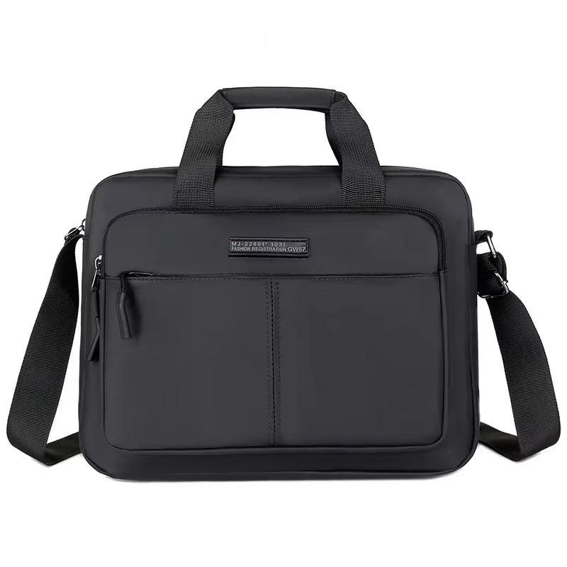 New Men'S Large-Capacity Horizontal Shoulder Bag Messenger Bag Briefcase Multifunctional Simple A4 Book Handbag Business Bag 가방