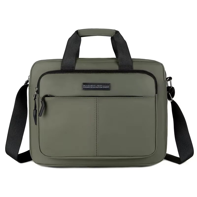 New Men'S Large-Capacity Horizontal Shoulder Bag Messenger Bag Briefcase Multifunctional Simple A4 Book Handbag Business Bag 가방