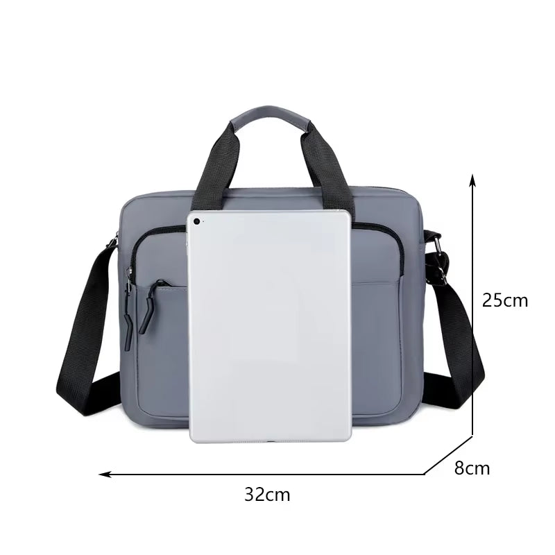 New Men'S Large-Capacity Horizontal Shoulder Bag Messenger Bag Briefcase Multifunctional Simple A4 Book Handbag Business Bag 가방