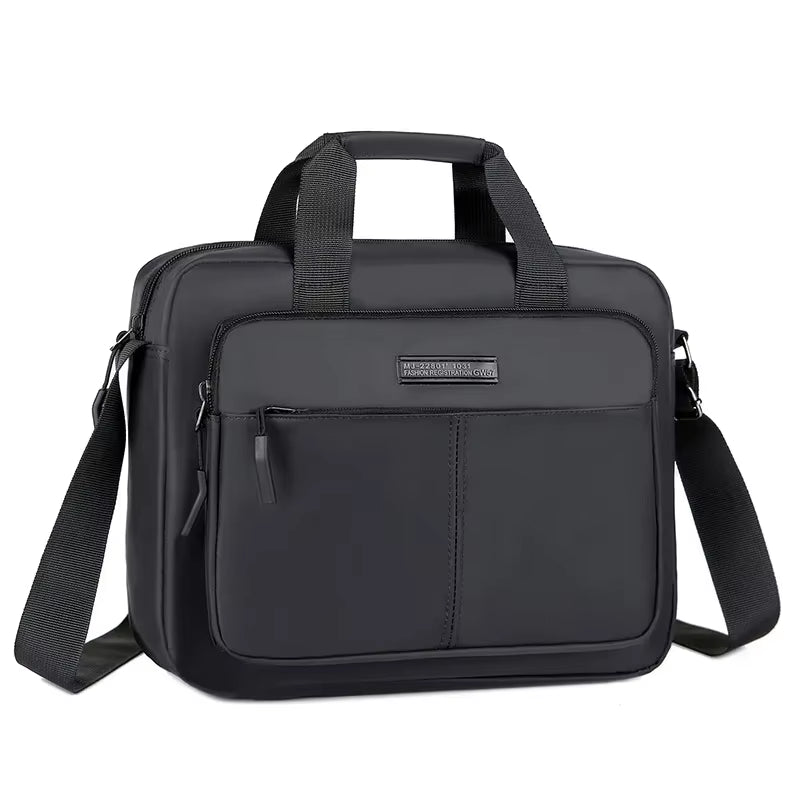 New Men'S Large-Capacity Horizontal Shoulder Bag Messenger Bag Briefcase Multifunctional Simple A4 Book Handbag Business Bag 가방